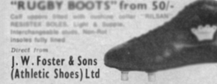 Стари обувки за ръгби J.W.Foster & Sons
