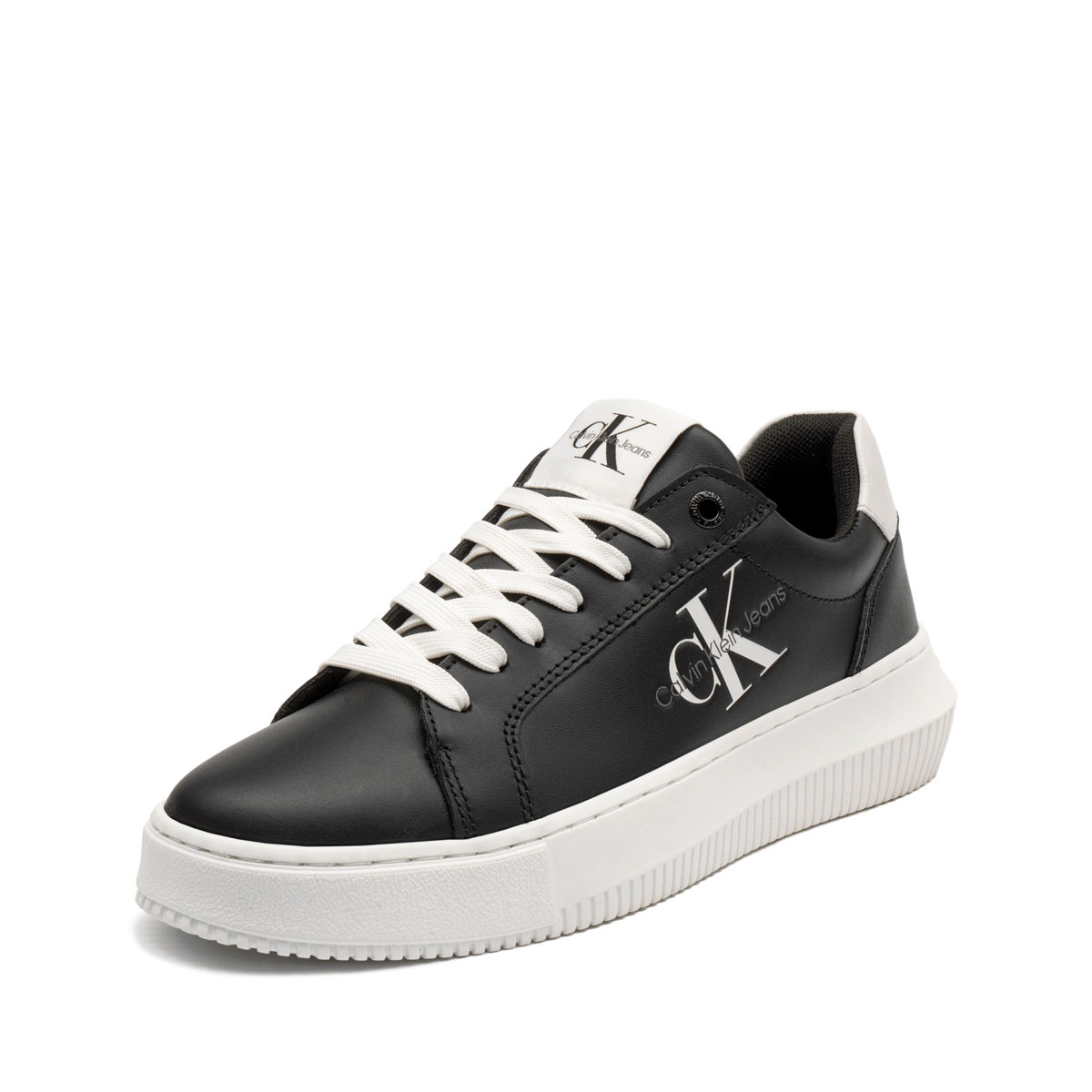 Calvin Klein Chunky Cupsole LaceUp Mono Leather Дамски кецове YW0YW00823BDS